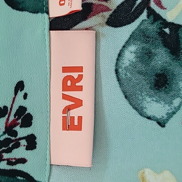 EVRI Women's Green Floral Open Kimono - Size 0X - Picture 4 of 11